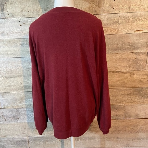Rag Poets women’s burgundy sweatshirt in size small - Picture 3 of 9